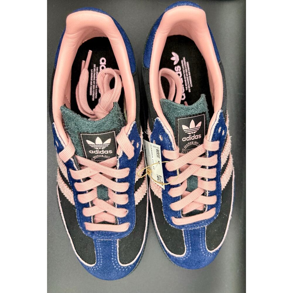 NIB - Sz. 6.5 - Woman's Adidas Samba OG Black/Blue/Pink - Picture 6 of 7